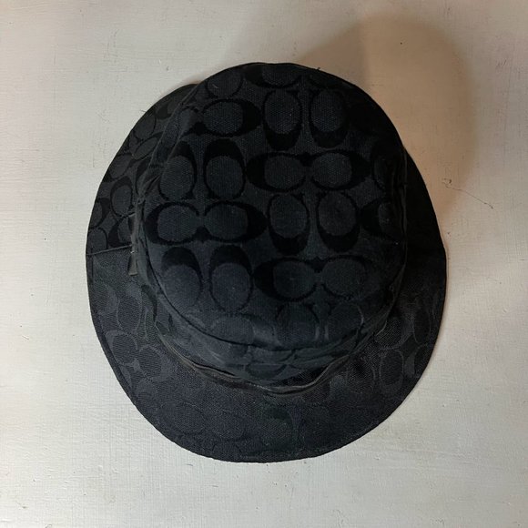 Vintage Coach Black Logo Bucket Hat Y2K 2000s - Picture 3 of 8